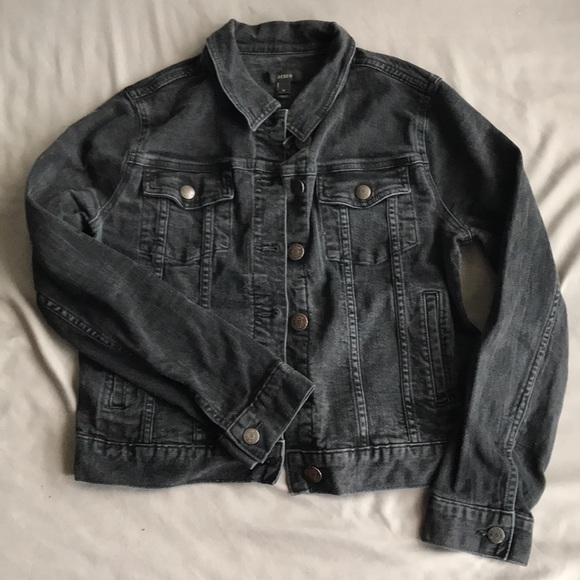 j crew black denim jacket